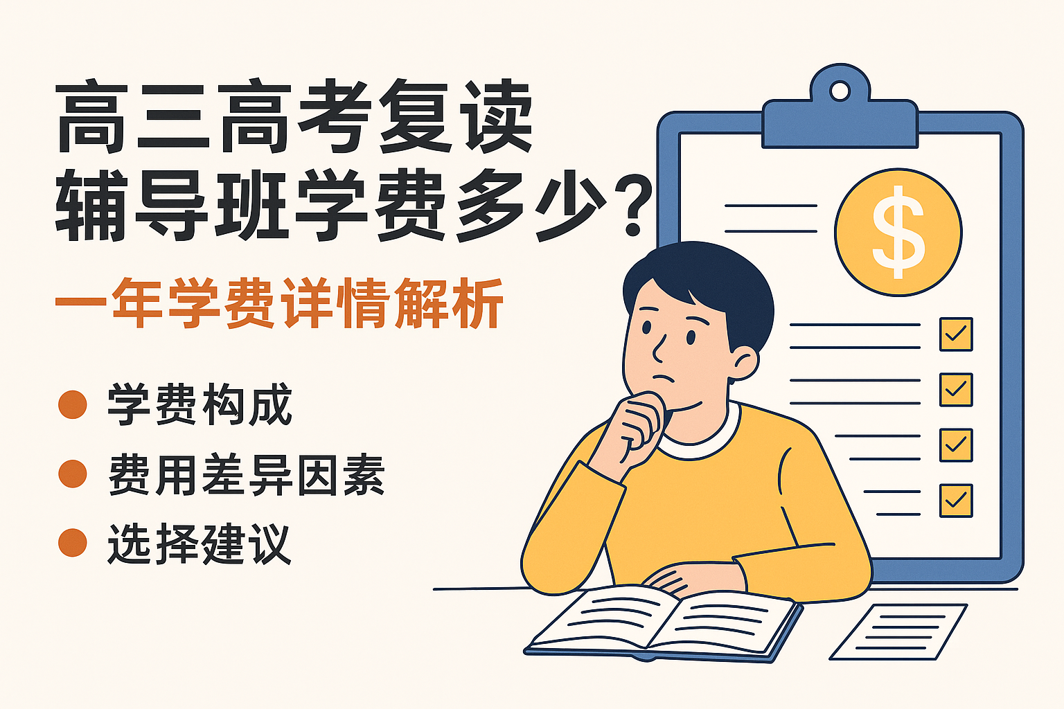 高三高考复读辅导班培训报名一年学费多少钱？(图1)
